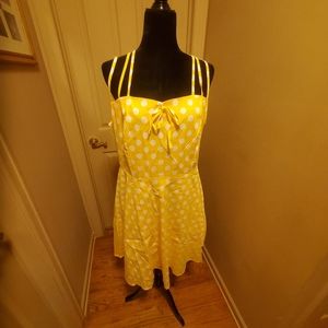 Polka dot yellow  dress